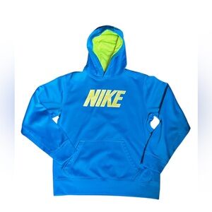 Nike Bright Blue Hoodie with Yellow Highlights